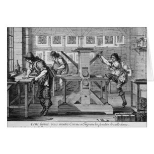 Fransk printingpress, 1642 hälsningskort