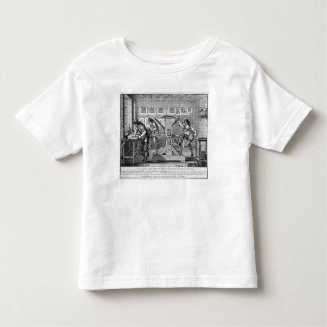 Fransk printingpress, 1642 tee shirt (Framsida)