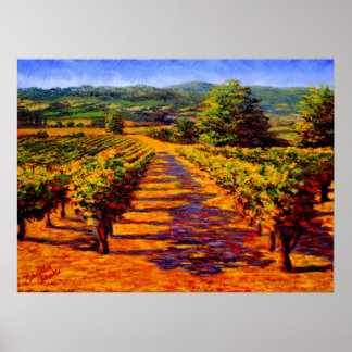 Fransk Provencal Vineyard Poster