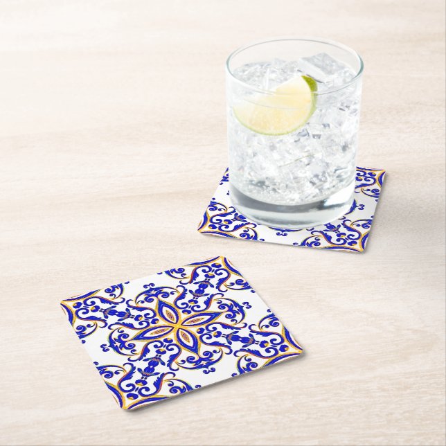 Fransk Provinsen Underlägg Papper Kvadrat (Insitu)