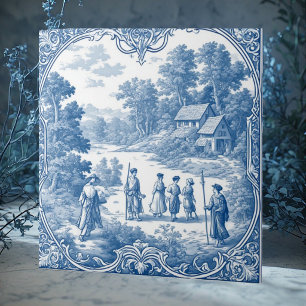 Fransk provinsiell pastoral scenisk Toile dekorati Kakelplatta