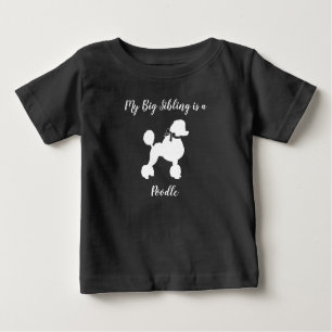 Fransk Pudel Hund Baby Shower Puppy Grått T Shirt