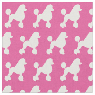 Fransk Pudel Hund Silhouette Pet Rosa Tyg