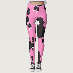 Fransk pudel: illustration av vintagen mönster. leggings