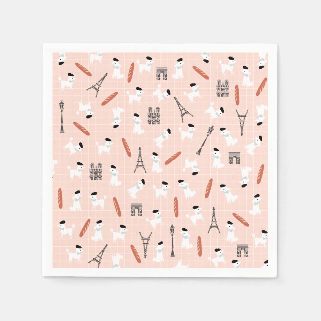 Fransk Pudel Pappra blöjor Pappersservett (Framsidan)