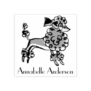 Fransk Pudel personalize Stämpel