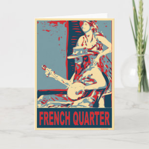 Fransk Quarter Banjo Player Kort