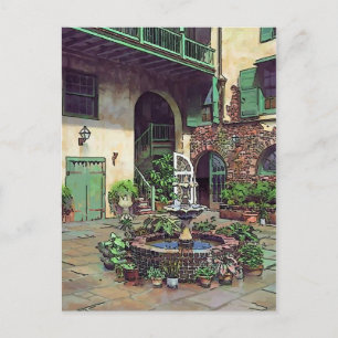 Fransk Quarter Courtyard, New Orleans Vykort