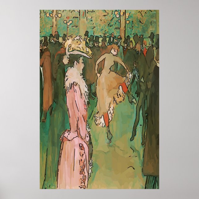 Fransk Quarter Dancers Poster (Framsidan)