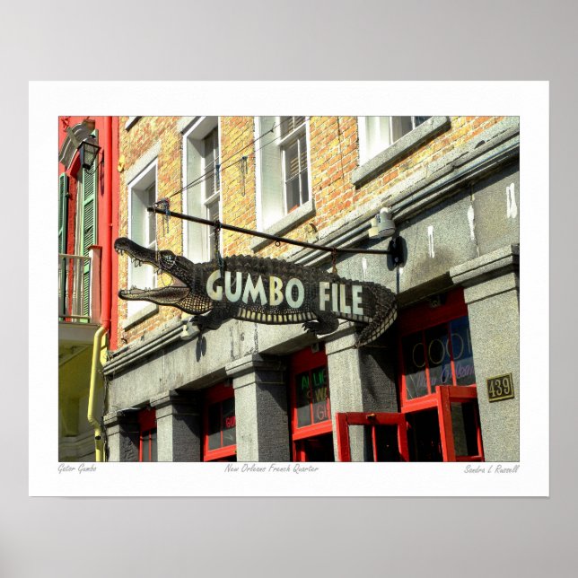Fransk Quarter-fotot "Gumbo File" Poster (Framsidan)
