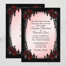 Fransk Quarter Goth Wedding bjudande Inbjudningar