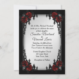 Fransk Quarter Goth Wedding bjudande Inbjudningar