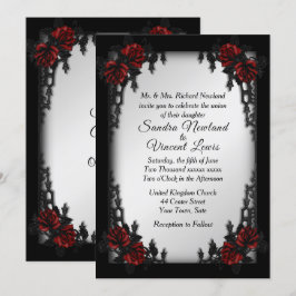 Fransk Quarter Goth Wedding bjudande Inbjudningar