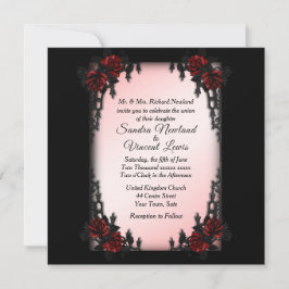 Fransk Quarter Goth Wedding bjudande Inbjudningar