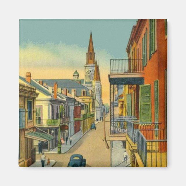 Fransk Quarter New Orleans Magnet (Framsidan)