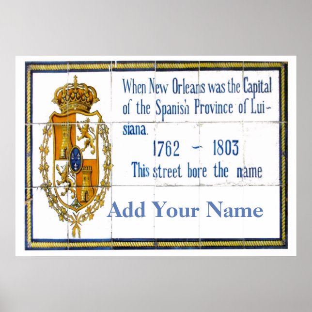 Fransk Quarter Street Namn, Add You Namn, Anpassni Poster (Framsidan)