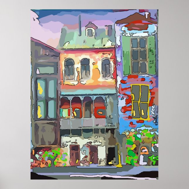 Fransk Quarter Street Poster (Framsidan)