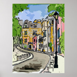 Fransk Quarter Street Poster