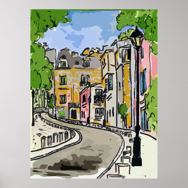 Fransk Quarter Street Poster (Framsidan)