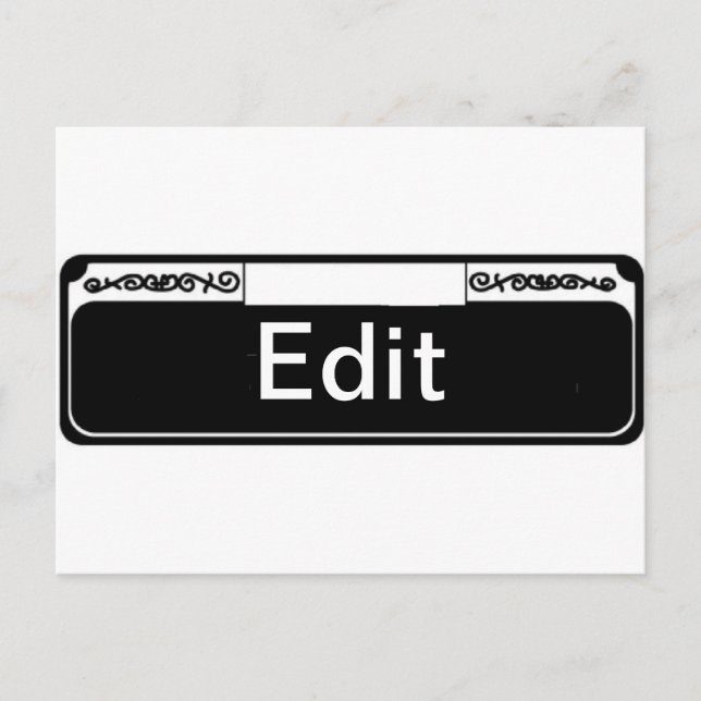 Fransk Quarter Street-tecken blanksteg Vykort (Framsida)