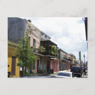 Fransk Quarter Street View New Orleans Louisiana Vykort