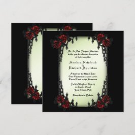 Fransk Quarter Victorian / Goth Theme Bröllop Inv Inbjudningar