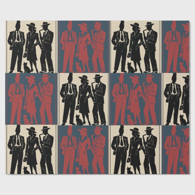 Fransk Rebel Presentpapper (Platt)