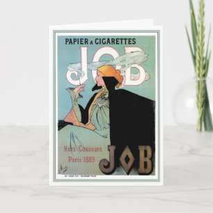 FRANSK REKLAM CIGARETTE POSTERART HÄLSNING KORT