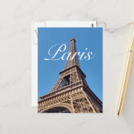 Fransk resa Paris Eiffeltornet Foto Vykort