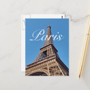 Fransk resa Paris Eiffeltornet Foto Vykort