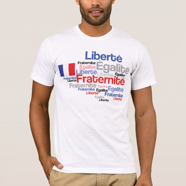 Fransk revolution - Liberté, Égalité, Fraternité T Shirt (Framsida)