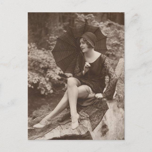 Fransk Risqué Vintage-foto Vykort (Framsida)