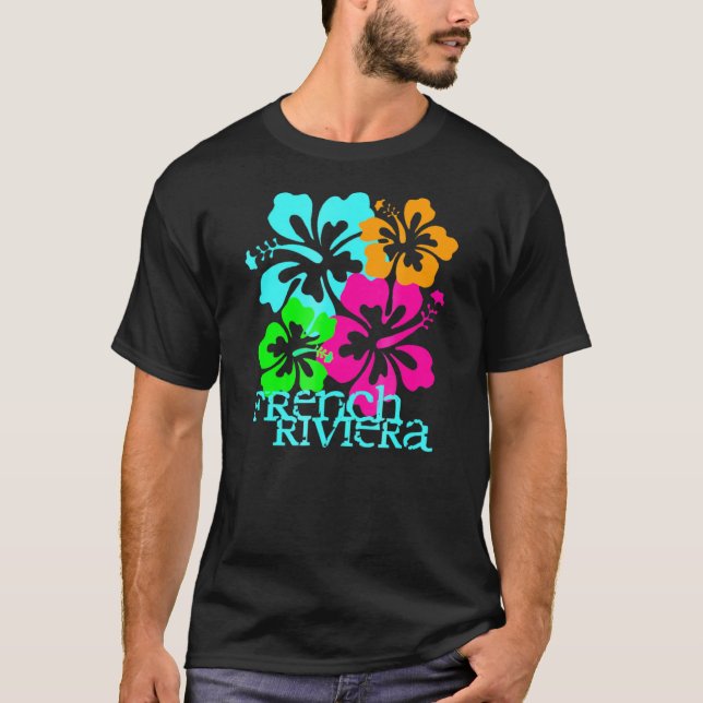 Fransk Riviera Beach Tropical Travel Surfa T Shirt (Framsida)