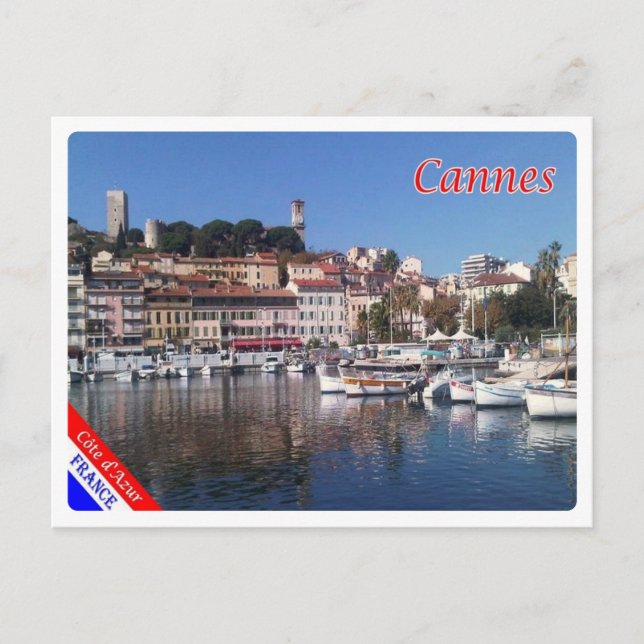 Fransk Riviera - Côte d'Azur - Cannes - Vykort (Framsida)
