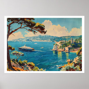 Fransk Riviera, Frankrike Art Deco Poster