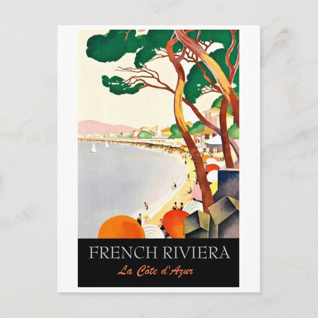 Fransk riviera, kusten, Frankrike Vykort (Framsida)