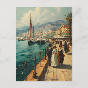 Fransk Riviera Promened: vykort för Vintage