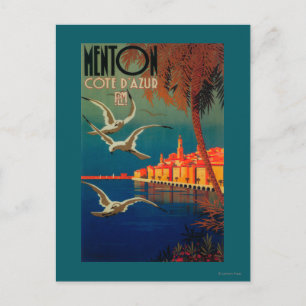Fransk Riviera Travel Poster nr 1 Vykort