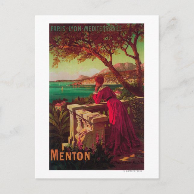 Fransk Riviera Travel Poster nr 2 Vykort (Framsida)