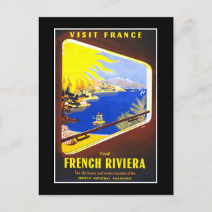 Fransk Riviera Vintage resor Vykort