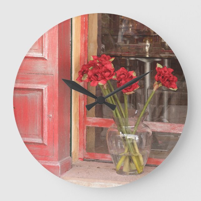 Fransk röd blomma stor klocka (Framsida)