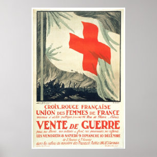 Fransk Röda korvälgörenhetSale Poster