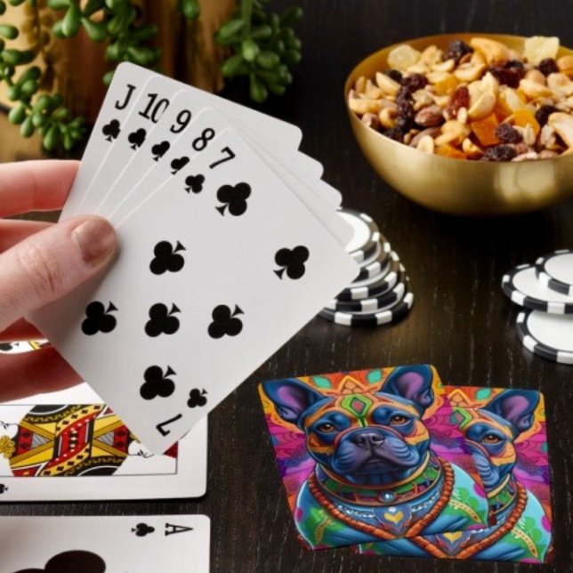 Fransk rolig födelsedagsfantasi casinokort (Poker cards easy to shuffle, smooth card stock. Dimensions: 2.5" x 3.5"; poker size playing cards. 
)