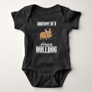 Fransk rolig hund bulldogganatomi t shirt