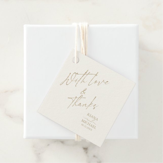 Fransk Romantik Bröllop  ID870 Gåvor Etiketter (På plats)