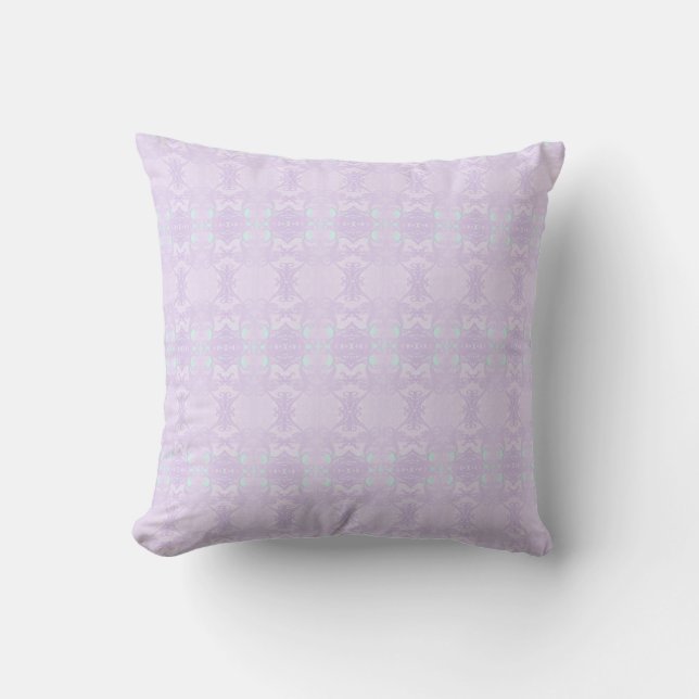 Fransk Romantik Lavendel Damask Kudde (Framsida)