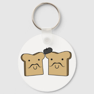 Fransk rostat bröd Keychain Nyckelring