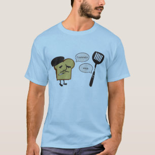 Fransk rostat bröd vs. spateln tee shirt