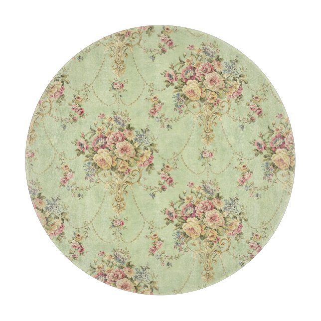 Fransk Sage Grönt Victorian Stil Blommigt Rococo (Framsidan)