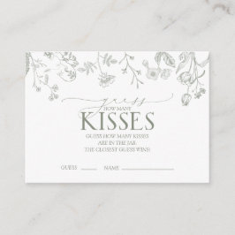 Fransk Sage Grönt Viktorian Blommigt Shower Game Tilläggskort